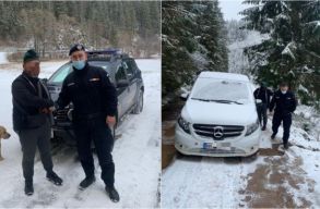 Annyira j�fejek voltak a bihari csend�r�k, hogy kiseg�tettek a h�b�l egy k�nait...�s a lopott luxuskocsij�t