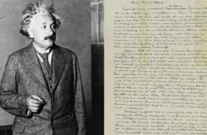 Egy olyan Einstein k�ziratot �rvereznek, amelyben a fizikus a relativit�selm�letet k�sz�tette el�