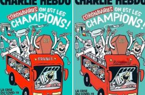 „Mi vagyunk a koronav�rus bajnokai” - vir�liss� lett a Charlie Hebdo Rom�ni�ra adapt�lt tavalyi c�mlapja