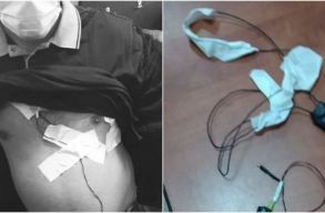 A b�r�re ragasztott kommunik�ci�s eszk�z�kkel  pr�b�lt csalni a sof�rvizsg�n miut�n h�romszor elv�gt�k, de lebukott