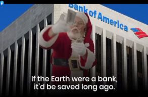 Besz�lt a vezet� politikusoknak az Avaaz Mikul�sa: „Ha a F�ld egy bank lenne, m�r r�g megmentett�tek volna!” (vide�)